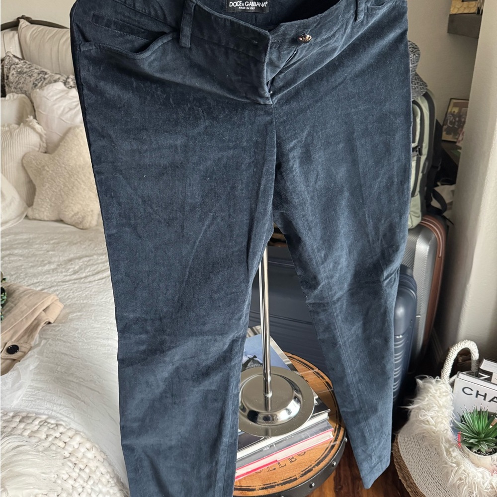 Dolce & Gabbana Navy Corduroy Pants